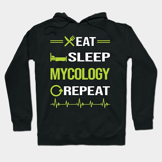 Funny Eat Sleep Repeat Mycology Mycologist Mushrooms Hoodie by relativeshrimp